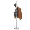 Idimex Porte-manteaux ZENO portant à vêtements sur pied en forme d'arbre avec 6 crochets sur différentes hauteurs, en métal laqué gris