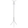 Idimex Porte-manteaux arist portant pour vêtements sur pied hauteur 174 cm avec 8 crochets, meuble d'entrée en métal laqué blanc - Blanc