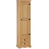 Idimex Armoire tequila avec 1 porte et 2 tiroirs, en pin massif finition teintée et cirée