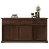 IDIMEX Buffet salle à manger savona l 160 cm en bois massif - coloris noyer