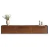 IDIMEX Meuble tv suspendu tecca l 180 cm 3 portes en bois massif - col...