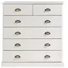 Idimex Commode de chambre PARIS avec 6 tiroirs en pin massif lasuré blanc