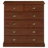 Idimex Commode de chambre PARIS avec 6 tiroirs en pin massif lasuré brun foncé
