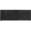 IDIMEX Tête de lit elowa 160 rembourrée, en tissu polyester pour lit 160 cm, sur pieds en plastique, noir