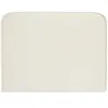 Idimex Tête de lit LUNAR 90, En tissu rembourré, Fixation murale Design arrondi moderne, Pour lit 90 cm ou moins, Blanc crème