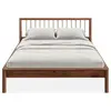 Lit 140 x 190 avec sommier apoana en bois massif - coloris châtaignier
