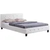 Lit double capitonné JOSY - IDIMEX - Blanc - 140x190 cm - Strass