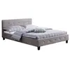 Lit double capitonné JOSY avec sommier 140x190 cm - Gris - IDIMEX - 2 ...