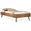 Lit futon karri 90 x 200 cm, en bois massif - coloris châtaignier