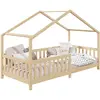 Idimex Lit cabane enfant Montessori en bois massif coloris naturel, 90 x 200