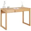 Idimex Bureau en bois avec 2 tiroirs NOAH, design scandinave, en pin massif coloris brun