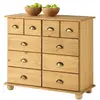 Idimex Commode COLMAR chiffonnier apothicaire rangement avec 8 tiroirs en pin massif finition teintée/cirée