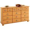 Idimex Commode COLMAR chiffonnier apothicaire rangement avec 12 tiroirs en pin massif finition teintée/cirée