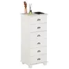 Idimex Chiffonnier COLMAR commode apothicaire avec 6 tiroirs de rangement, en pin massif lasuré blanc