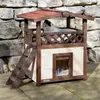 Kerbl Maison à chat chauffée 4-saisons Deluxe 88x57x77 cm Marron foncé