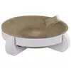 Kerbl Corbeille griffoir Platinum 35x35x10cm, avec Catnip, blanc