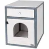 Kerbl Armoire À Litière Pour Chat Ida 45x58x60 Cm Blanc Et Bleu Kerbl