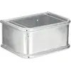 Mangeoire rectangulaire galva avec bouchon Kerbl Argenté 35 L 32483