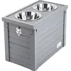 Bar à alimentation pour chien Kerbl Eco - gris/marron - 2x1,2 L