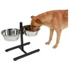 Kerbbl Kerbl Mangeoires d'animaux de compagnie avec support 2x2,8 L 43cm Noir