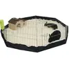 Enclos Kerbl octogonal en métal pour rongeur et lapin tapis en nylon