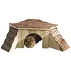 Kerbl Maisonnette pour Rongeurs Nature 37x37x16 cm sans rampes 25 x 25 x 15 cm