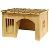 Kerbl 82759 Maison pour Rongeurs avec Râtelier Nature 42x34,5x27 cm