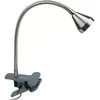 Busch Lampe à pince LED Mini, bras flexible, nickel, 3.000K
