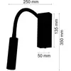 Busch Applique murale LED Rocco, chromé Bras flexible gris