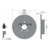 Disque de frein TEXTAR 92205503 arrière, plein, 1 pièce