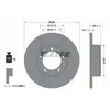 Disque de frein TEXTAR 92230503 arrière, plein, 1 pièce