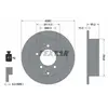 Disque de frein TEXTAR 92227403 arrière, plein, 1 pièce