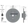 Disque de frein TEXTAR 92168703 arrière, plein, 1 pièce