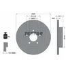 Disque de frein TEXTAR 92278103 arrière, ventilé, 1 pièce