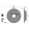 Disque de frein TEXTAR 92180903 arrière, ventilé, 1 pièce