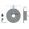 Disque de frein TEXTAR 92169703 arrière, plein, 1 pièce