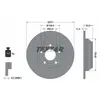 Disque de frein TEXTAR 92327403 arrière, plein, 1 pièce