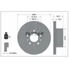 Disque de frein TEXTAR 92344903 arrière, ventilé, 1 pièce