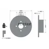 Disque de frein TEXTAR 92136000 arrière, plein, 1 pièce