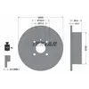 Disque de frein TEXTAR 92129000 arrière, plein, 1 pièce