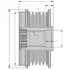 Poulie roue libre, alternateur HELLA 9XU 358 039-281