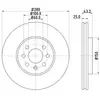 Disque de frein PRO High Carbon 8DD 355 128-211 Hella Pagid GmbH 8DD355128211