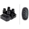 Bobine d'allumage, 12 V HELLA, par ex. pour Ford, Mazda