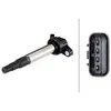 Bobine d'allumage, 12 V HELLA, par ex. pour Toyota, Lexus