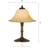 Menzel Anno 1900 lampe abat-jour verre scavo fumé