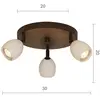 Menzel Provence mat plafonnier à 3 lampes rond