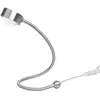 LIGHTME Lampe à poser Powerlens Snake, couleur titane, bras flexible