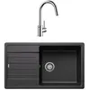 Pack évier à encastrer 86cm anthracite + mitgeur - Blanco - 528438 -