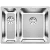 Evier - BLANCO - SOLIS 340/180-U - Inox - 2 bacs - Rectangulaire