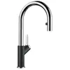 Blanco - Carena s - Mitigeur d'évier avec bec extractible, noir / chrome 526172